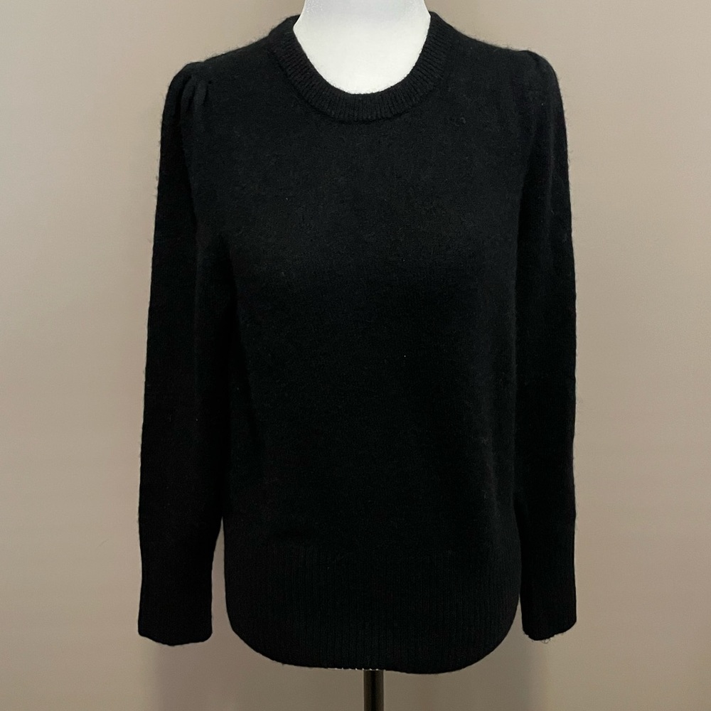 Banana Republic Puff Shoulder Black Sweater Size Small - Like New